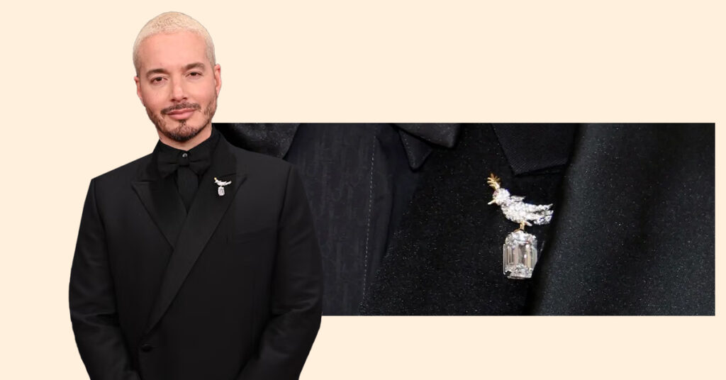 J Balvin in Tiffany and Co. Diamonds - Top Jewelry Looks from Grammys 2025 Red Carpet